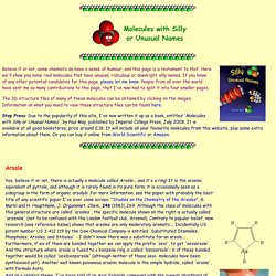 Molecules with Silly or Unusual Names