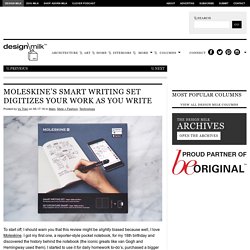 Moleskine’s Smart Writing Set Digitizes Your Work As You Write