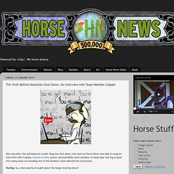 Horse News: The Truth Behind Molestia's Shut-Down: An Interview with Team Member Calpain