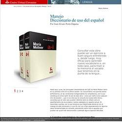 María Moliner. Diccionario de uso del español. Manejo (1 de 4).