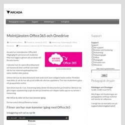 Molntjänsten Office365 och Onedrive