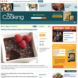 Molten Chocolate Cakes with Raspberries