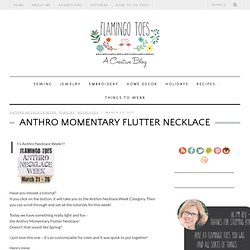 Anthro Necklace Week – Momentary Flutter Necklace