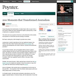 200 Moments that Transformed Journalism