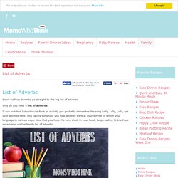 List of Adverbs