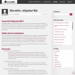 Métier : Intégrateur WEB