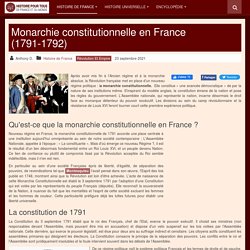 La Révolution française : la Monarchie Constitutionnelle (1789-1792)