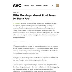 MBA Mondays: Guest Post From Dr. Dana Ardi