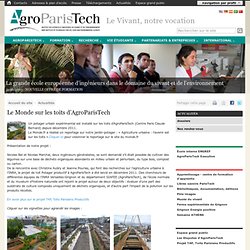 Le Monde sur les toits d'AgroParisTech