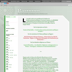Revue des mondes musulmans et de la Méditerranée