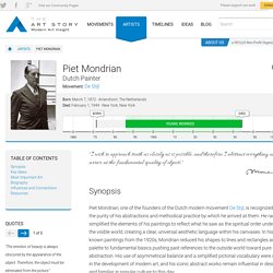 Piet Mondrian Biography, Art, and Analysis of Paintings by TheArtStory