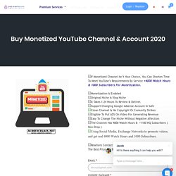 Buy Monetized Youtube Channel & High-Quality Account