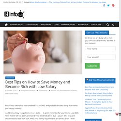 Best Tips on How to Save Money and Become Rich with Low Salary - infohub