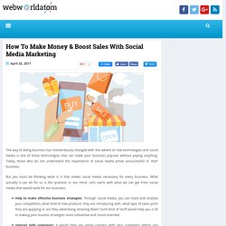 How To Make Money & Boost Sales With Social Media Marketing