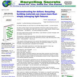 Recycling building materials