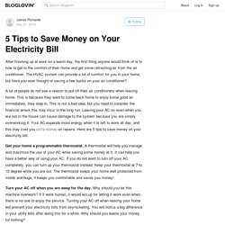 5 Tips to Save Money on Your Electricity Bill