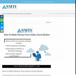 How to Make Money from Indian Stock Market