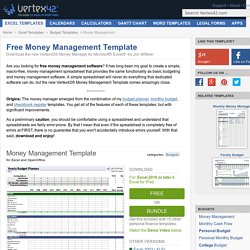 Free Money Management Template for Excel