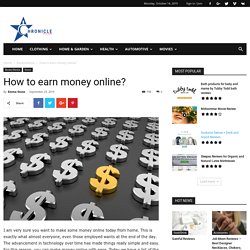 How Many ways to earn money online - Chronicle Reviews