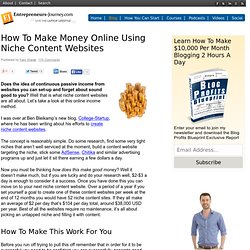 How To Make Money Online Using Niche Content Websites