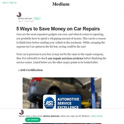 How to Save Money on Car Repairs?