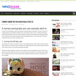 5 money saving tips you can actually stick to