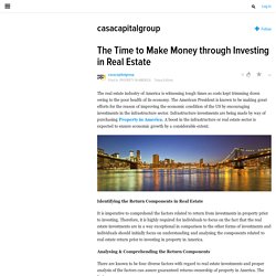 The Time to Make Money through Investing in Real Estate