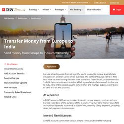 Money Transfer from Europe to India: Send Money Online