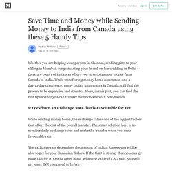 Save Time and Money while Sending Money to India from Canada using these 5 Handy Tips