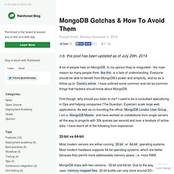 MongoDB Gotchas & How To Avoid Them