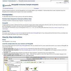 MongoDB Instaview Sample template - Pentaho Big Data - Pentaho Wiki