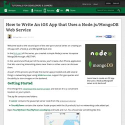 How to Write An iOS App that Uses a Node.js/MongoDB Web Service