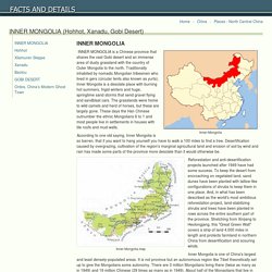 INNER MONGOLIA (Hohhot, Xanadu, Gobi Desert)