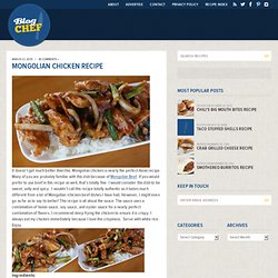 Mongolian Chicken Recipe