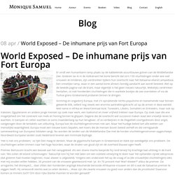 Monique Samuel | World Exposed - De inhumane prijs van Fort Europa - Monique Samuel