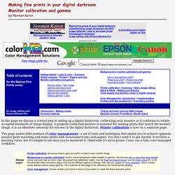 Monitor calibration and gamma