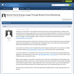 Monitor Home Energy Usage Through Branch Circuit Monitoring - Welcome to ZWaveWorld - Z-Wave World Forums