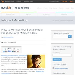 How to Monitor Your Social Media Presence in 10 Minutes a Day