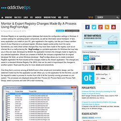 Monitor & Export Registry Changes Made By A Process Using RegFromApp