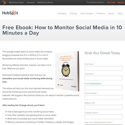 Free eBook: How to Monitor Your Social Media Presence in 10 Minutes a Day