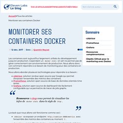 Monitorer ses containers Docker