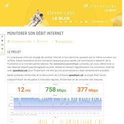 Monitorer son débit internet