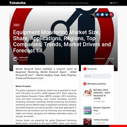 Equipment Monitoring Market Size, Share, Applications, Regions, Top Companies, Trends, Market Drivers and Forecast till