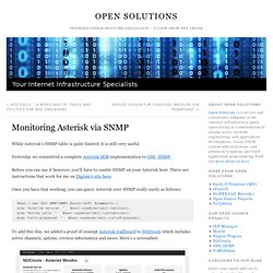 Monitoring Asterisk via SNMP » Open Solutions