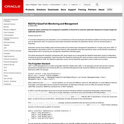 RESTful GlassFish Monitoring and Management