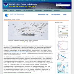ESRL Global Monitoring Division - South Pole Observatory