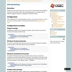 File Monitoring — OSSEC v2.7.0 documentation