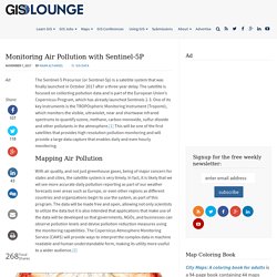 Monitoring Air Pollution with Sentinel-5P