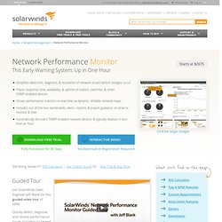 Discover Orion Network Performance Monitor from SolarWinds