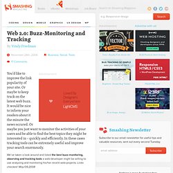 Web 2.0: Buzz-Monitoring and Tracking - Smashing Magazine